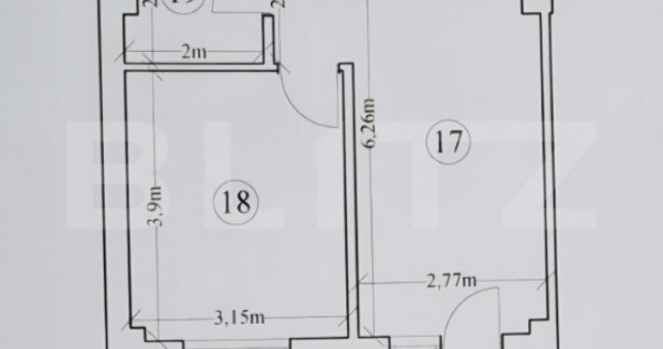 Apartament 2 camere, 43 mp, zona Hlincea