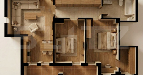 Apartament 3 camere, 73.60 mp, zona Burdujeni