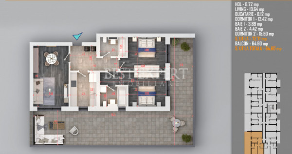 3 Camere| Terasa Spatioasa |Ideal Familie | Comision 0% | Bl