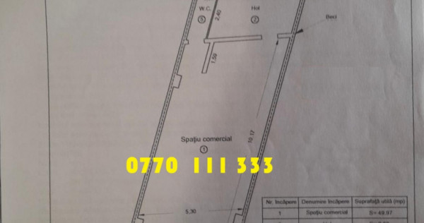 Spatiu comercial 73mp, parter, zona pietonala Ultracentrala.