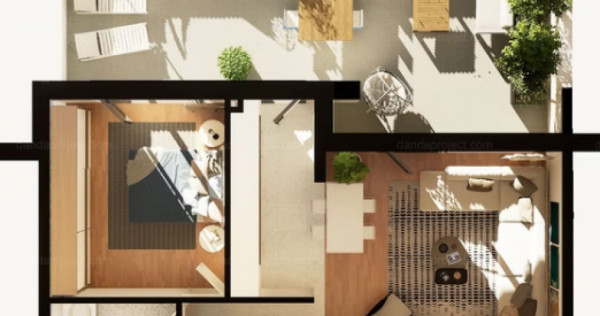Apartament 2 CAM, SU 58.14MP, 1 TERASA zona INTRE LACURI