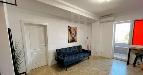 2 Camere-50mp-Centrala-AC-Mobilat-Utilat-Modern-Bloc Nou-...
