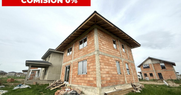 Casa individuala la rosu, 5 camere, teren 508 mp, in Giarmat