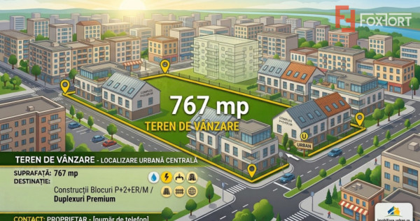 Teren intravilan de 767 mp - zona Buziasului perfect pentru