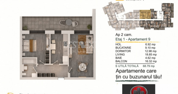 2 Camere | Direct Dezvoltator | Bloc Intim | Parcare Inclus?