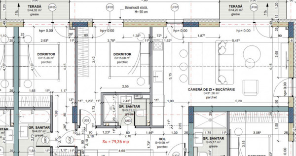 Apartament 3 camere, 79.36 mp, Comision 0, zona Iris