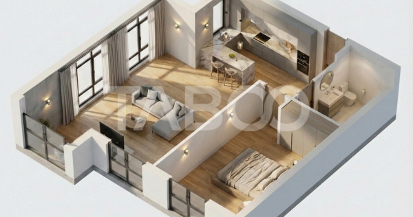 Apartament cu 2 camere de vanzare la etaj intermediar Doamna