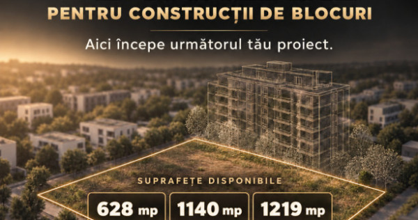 Teren intravilan | 6 apartamente + spatii comerciale parter