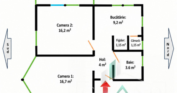 Apartament in vila | 2 camere | Decomandat | Parcare | Curte