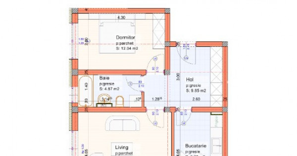Apartament 2 camere decomandate in SUBCETATE