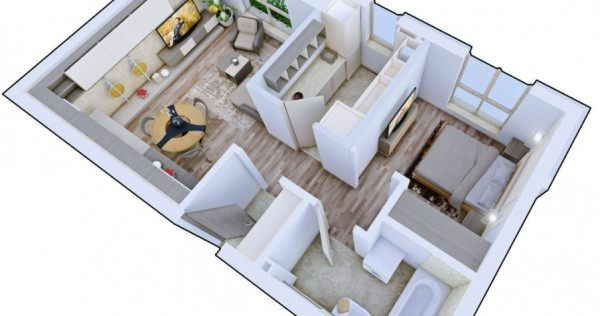 Apartament 2 camere imobil nou rezidențial Cehov