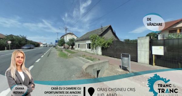 Casă cu 3 camere la drumul E671, în Chișineu Criș(ID: 26976)