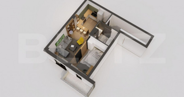 Apartament 1 camera tip Studio, decomandat, 46 mp, Galata