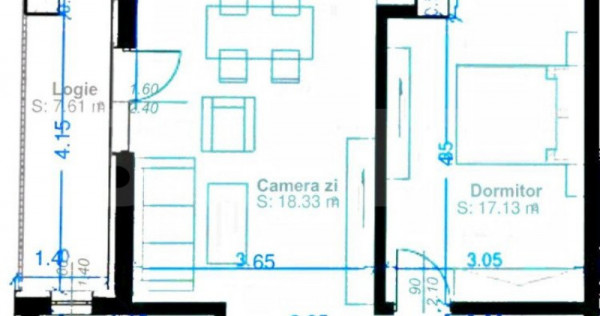 Apartament 2 camere, semidecomandat, 53mp utili, zona Aradul