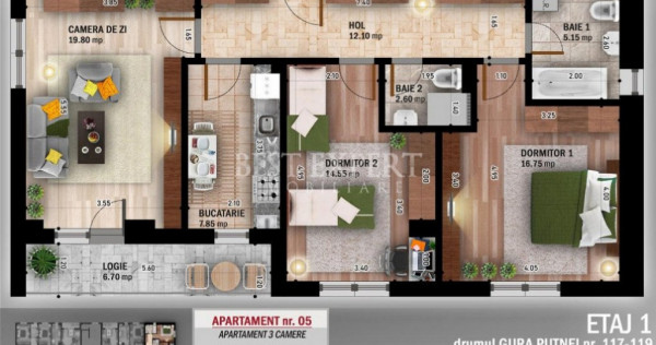 Ideal Familie Apartament cu 3 Camere si geam la baie