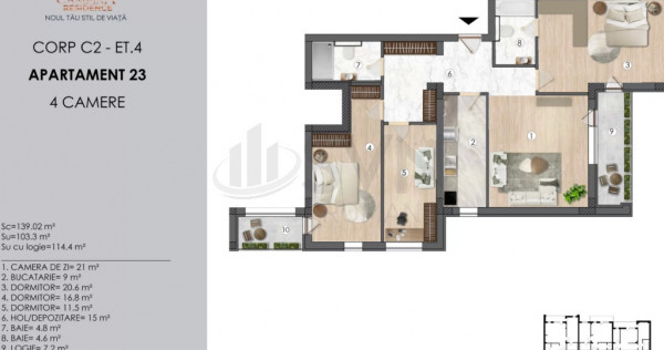 Apartament 4 camere I Campina Residence I Proiect Nou I D...
