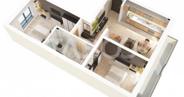 Apartament 3 camere balcon de 8 mp si loc parcare privat COM