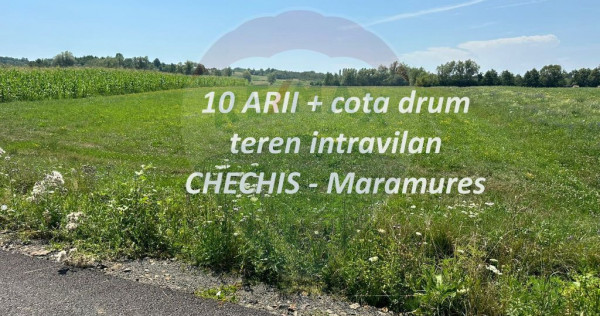 DE VANZARE - 10 arii + cota drum - teren intravilan CHECHIS