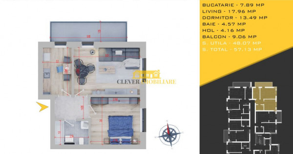 Apartament 2 camere Decomandate Th. Pallady