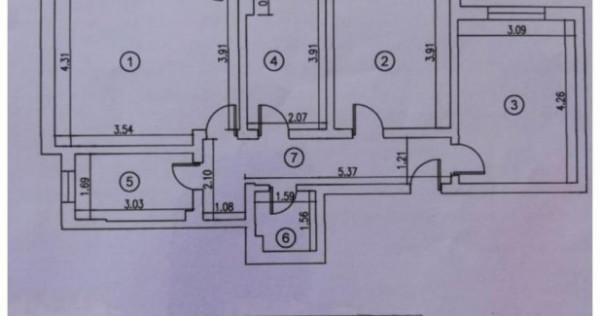 Apartament 3 camere decomandat mobilat si utilat complet