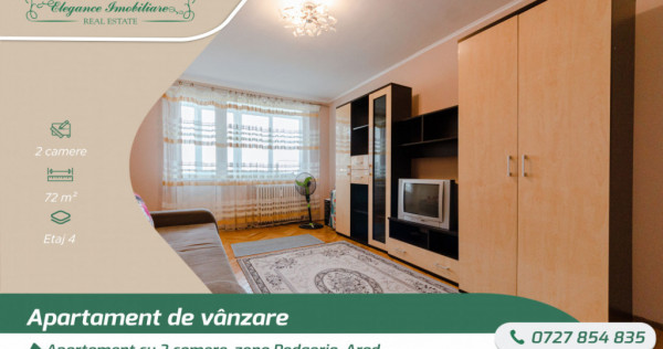 Apartament cu 2 camere, zona Podgoria, Arad