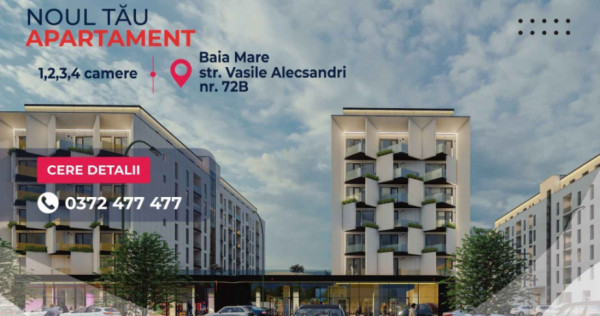 COMISION 0% - Apartamente 1, 2, 3 si 4 camere - Vasile Alecsandri 72B