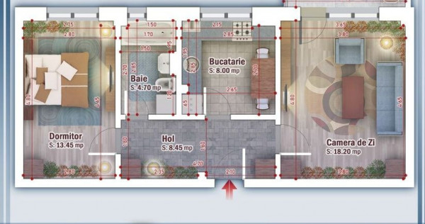 2 Camere Spatios Incalzire In Pardoseala