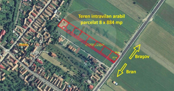 Teren intravilan, 8581 mp, Bran, DN 73