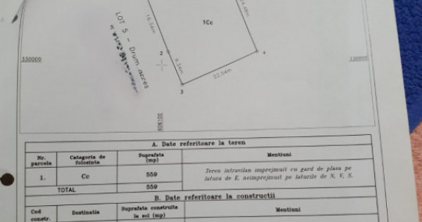 Teren intravilan Branesti, Ilfov, 559 mp