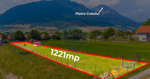 Teren intravilan - 1.221 mp/ Zărnești/ Gard și rulotă