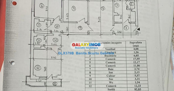 Apartament 4 camere,renovat, zona M.Costin Georgian 4 min