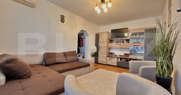 Apartament 3 camere, 59 mp, mobilat/utilat, zona Rogerius