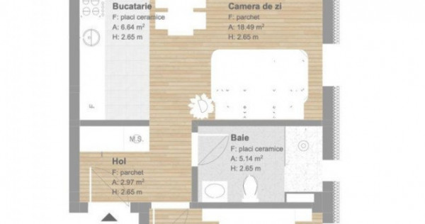 Apartament de 2 camere, finisat, 50 mp, tva inclus zona Tine