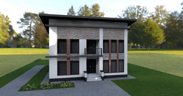 Casa moderna, individuala, teren 600mp