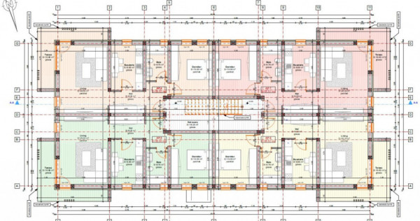 Teren intravilan, St = 871 mp, 14 apartamente, AC Bloc P+2E+