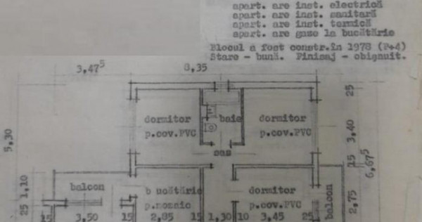 Etaj 1 Ap 4 cam Plantelor conf 1 decomandat 88 mp doua balc