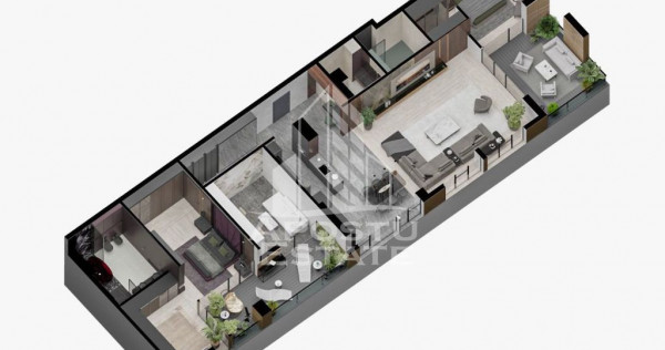 Penthouse cu 4 camere, 3 bai, zona Centrala