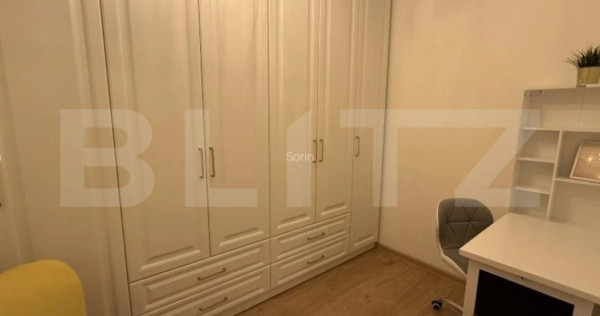 Apartament cu 2 camere + birou mobilat si utilat complet, 56