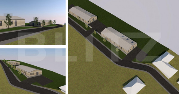 Hala de productie,depozitare de 395 m2 + teren 845 m2 Lita,