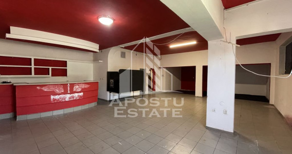 Spatiu comercial, 255 mp + curte betonata, Ronat