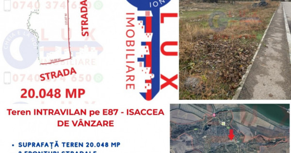 ID 7743 Teren INTRAVILAN pe E87 - ISACCEA
