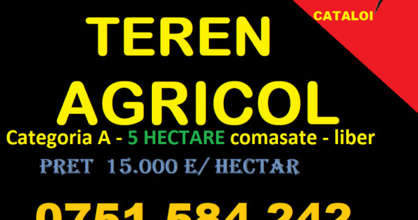TEREN AGRICOL- categoria A - CATALOI