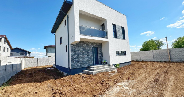 Vila individuală P+1E - 5 camere - 3 băi + dressing - teren 468mp