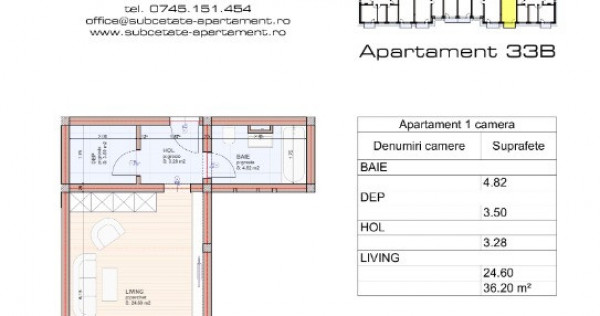 GARSONIERA 36 MP UTILI IN SUBCETATE SI CU CREDITE BANCARE