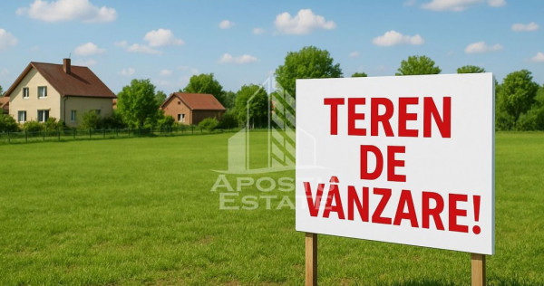 Parcela de teren 916 mp, front stradal 20 ml, Dumbravita ...