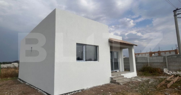 Casa noua, 70 mp utili + terasa, 250 mp teren, zona Carcea
