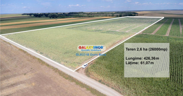 Teren agricol extravilan 2.6 ha - 26.000 mp - Valcelele, Buz