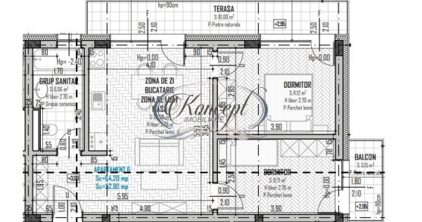 Apartament in imobil nou tip vila, in Baciu
