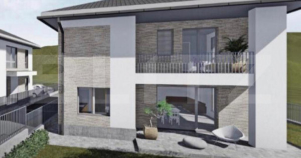 Casa individuala semifinisata, 5 camere, terasa circulabila,