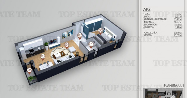 Apartament 2 camere bloc nou, adiacent metrou Obor